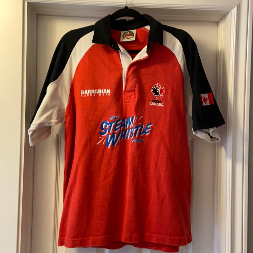 Rugby Canada jersey Sponsored by Steam Whistle